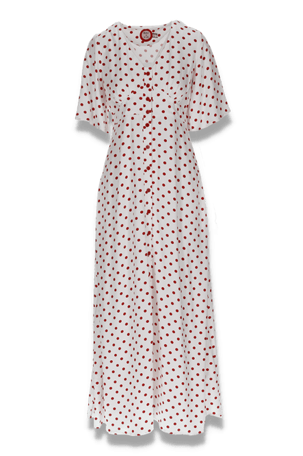 Hovedbilde Liva hvit og rød polkadot ...