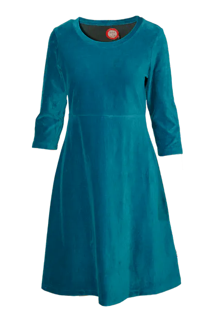 Hovedbilde Elli kjole babycord petrol