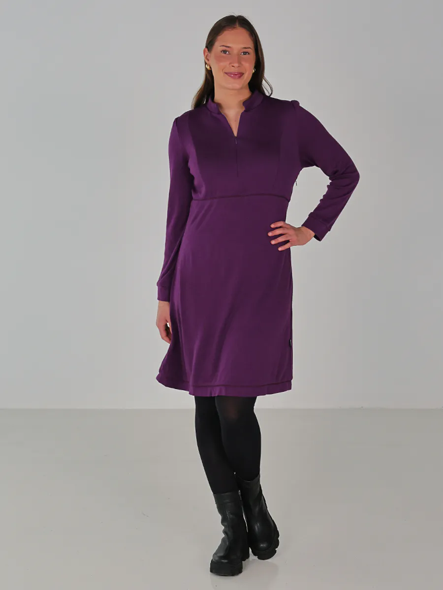 Tale purple elegant ullkjole 