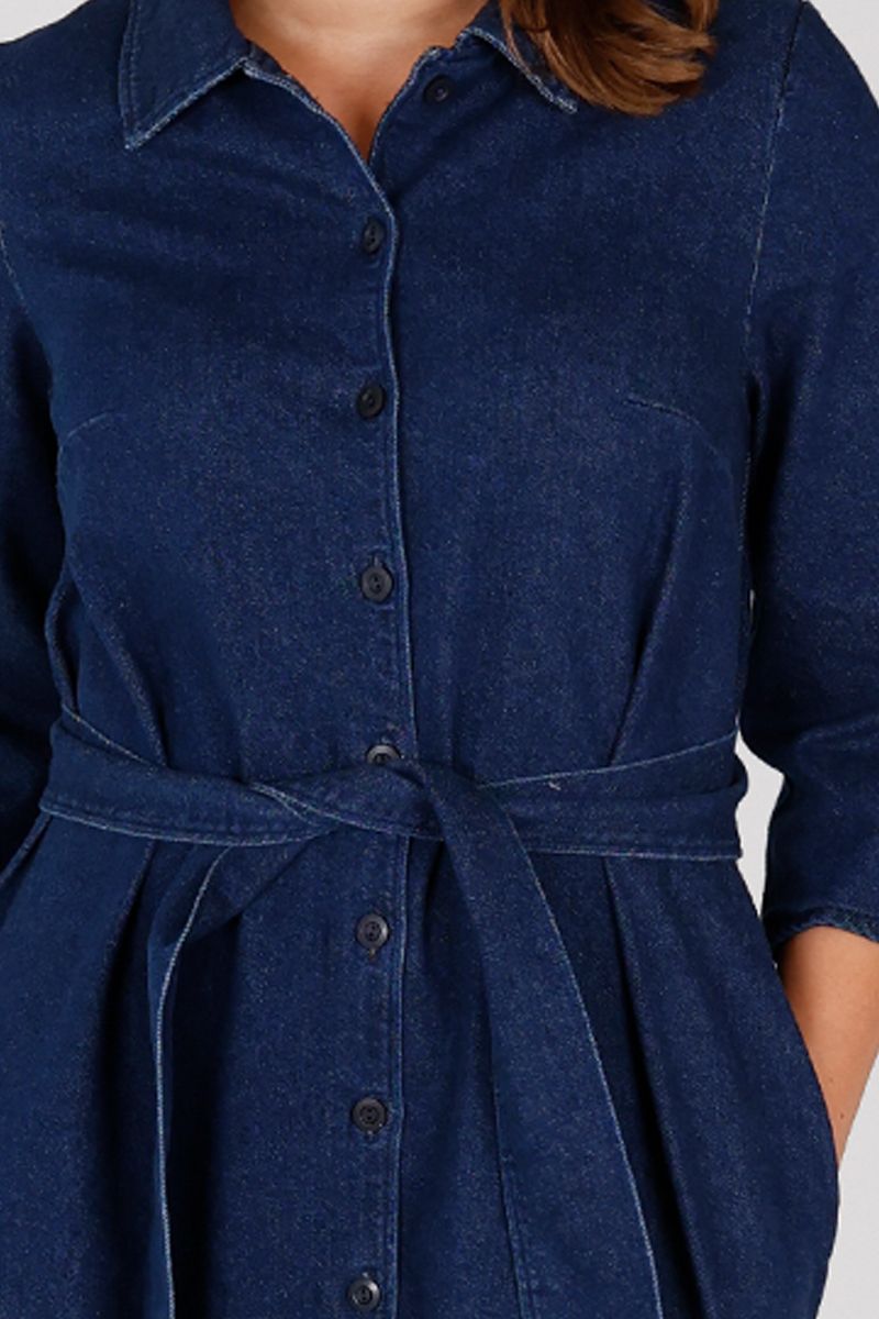 Ragla  jeansblå skjortekjole