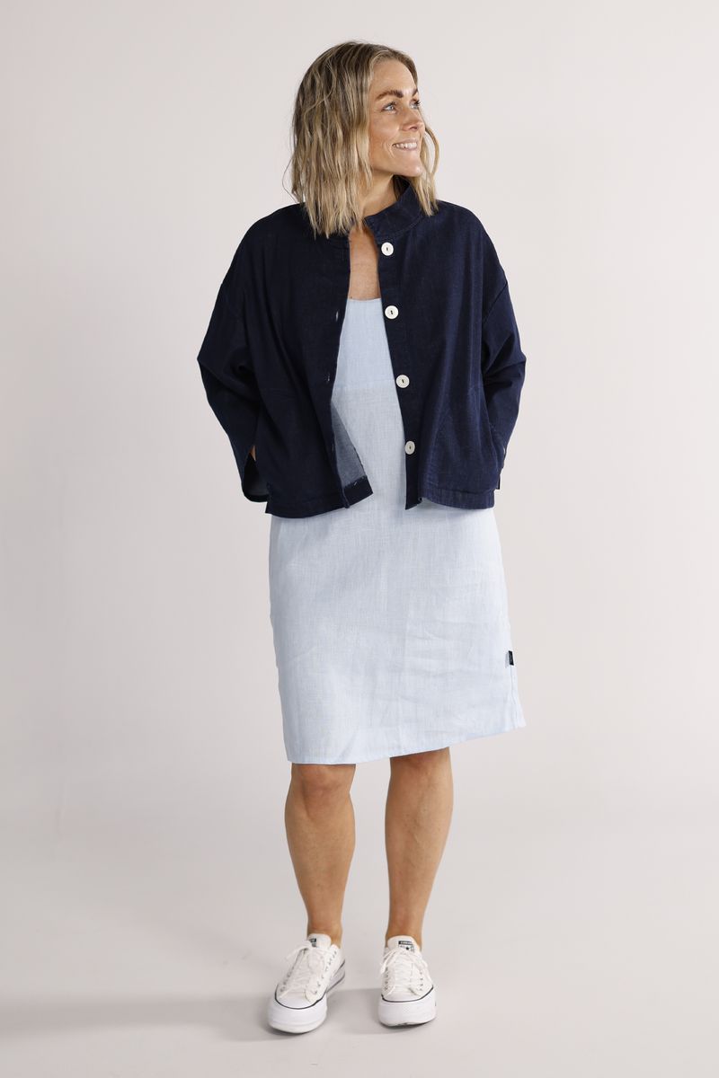 Cora mørkblå denimjakke