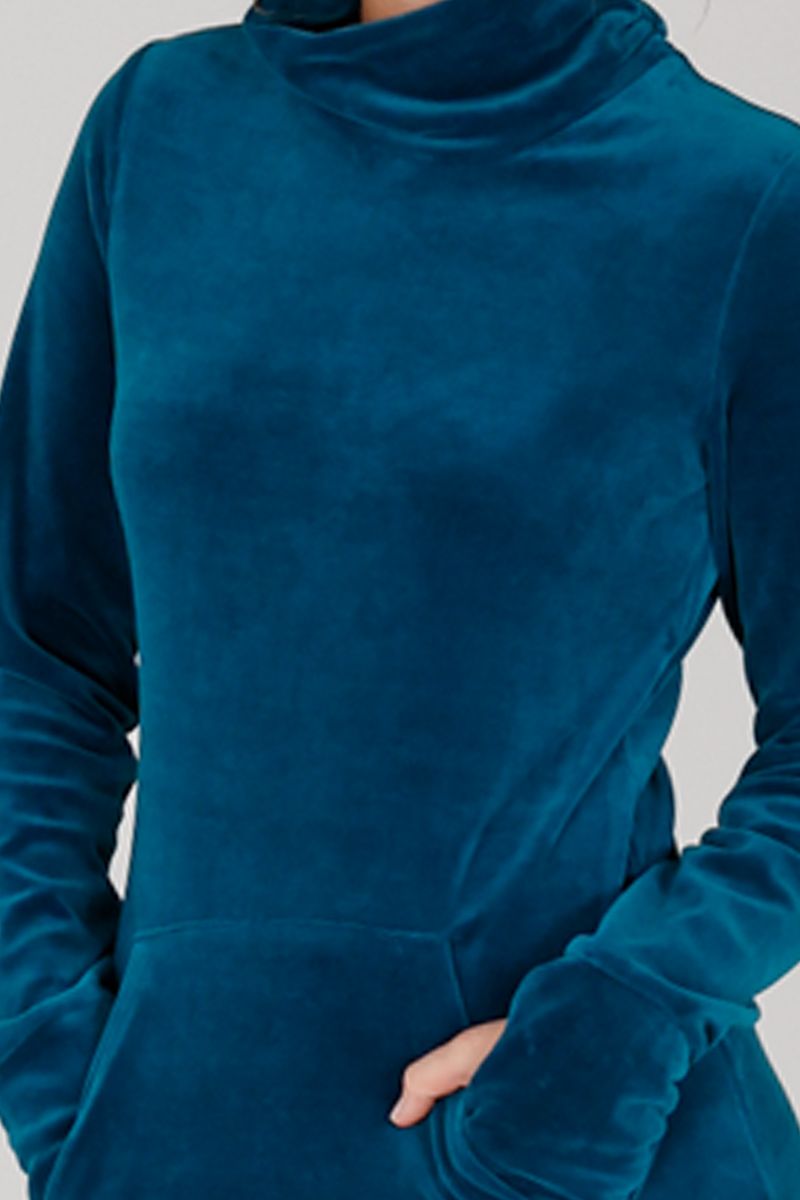 Lilli petrol sporty velurkjole