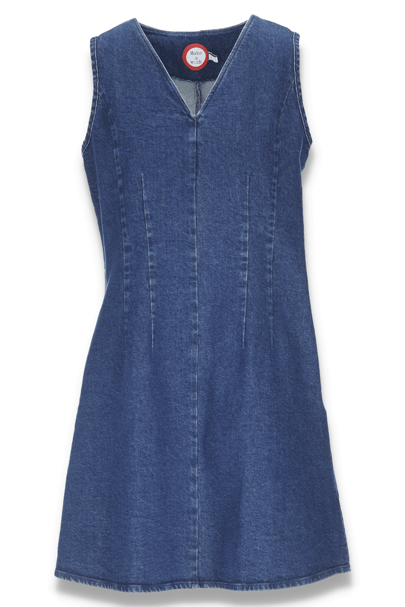 Aase denim kjole mørk blå