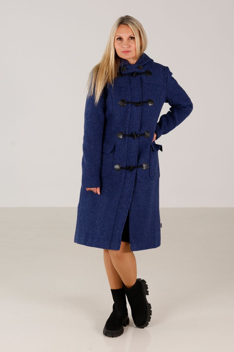 Idunn Duffel coat rustic navy ull