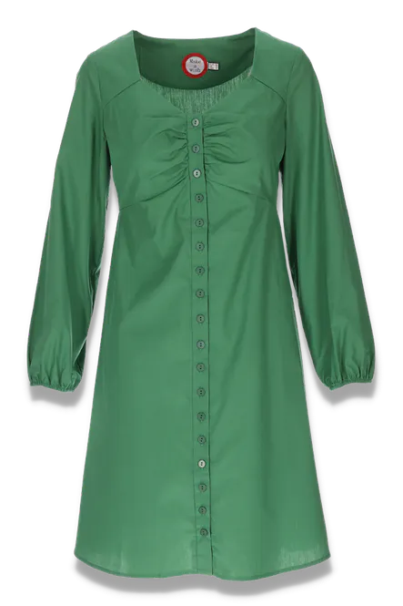 Hovedbilde Petronella grønn poplin kjole