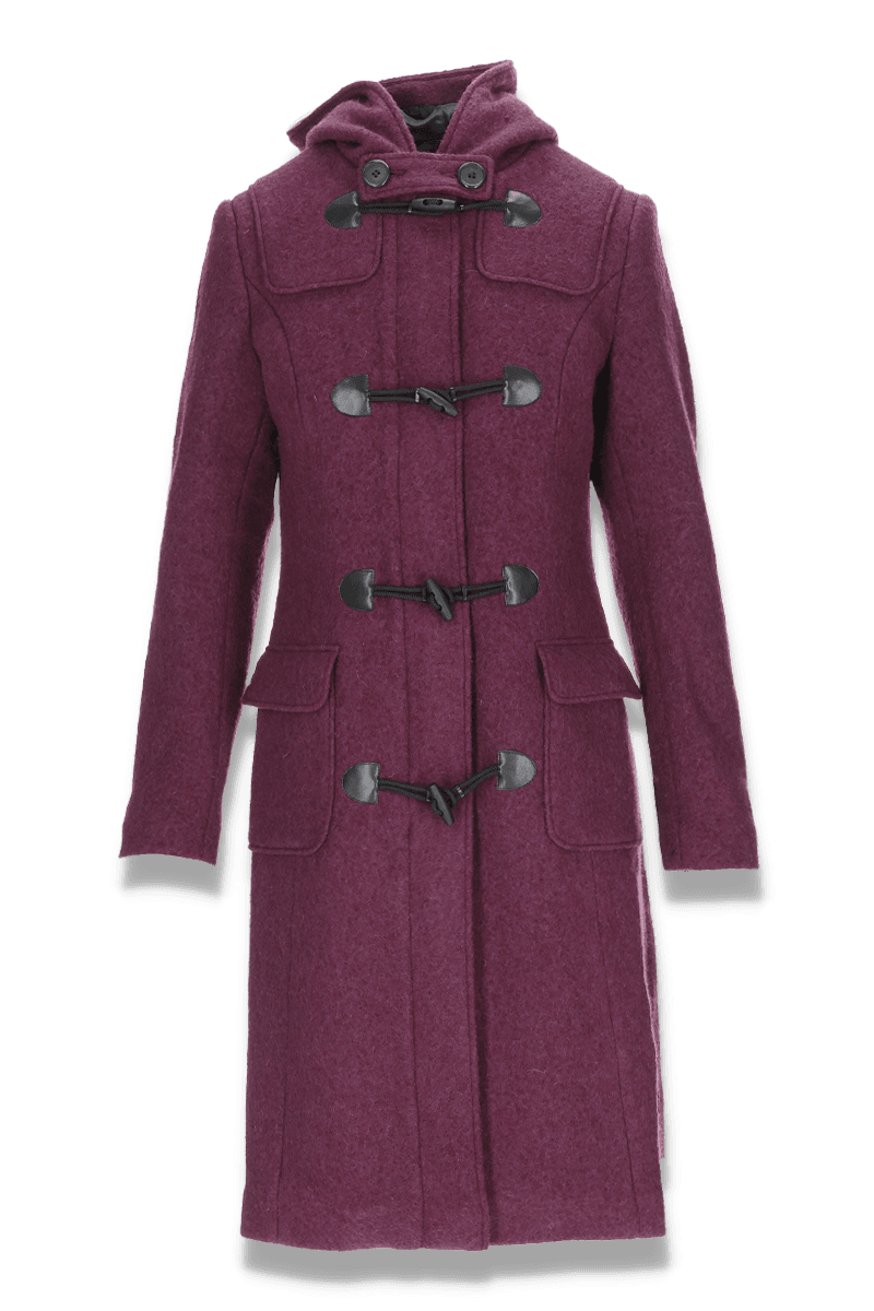 Idunn Duffel coat plum ull