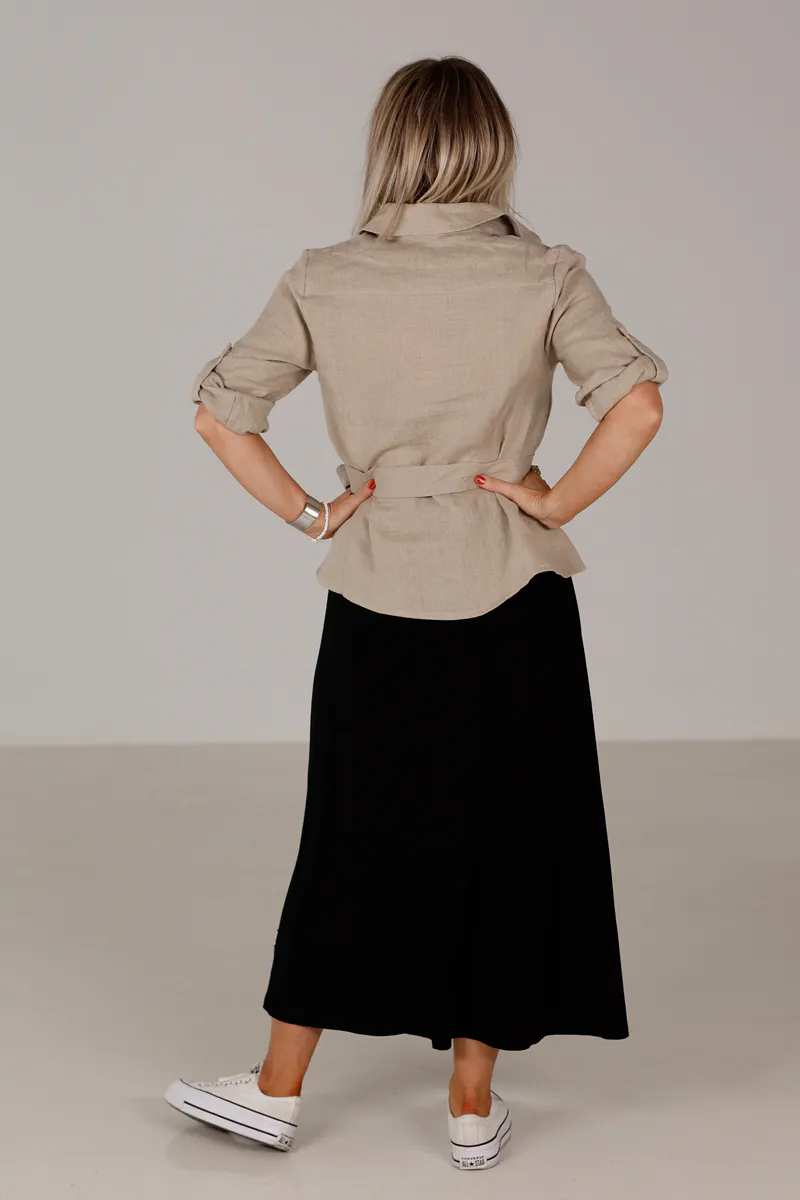 Linn natur linskjorte