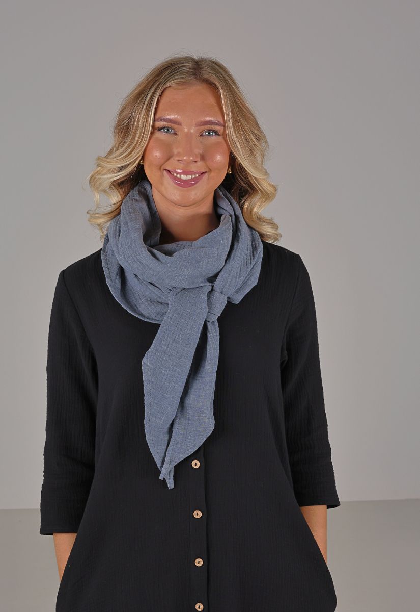 Issi  jeansblue melange sjal