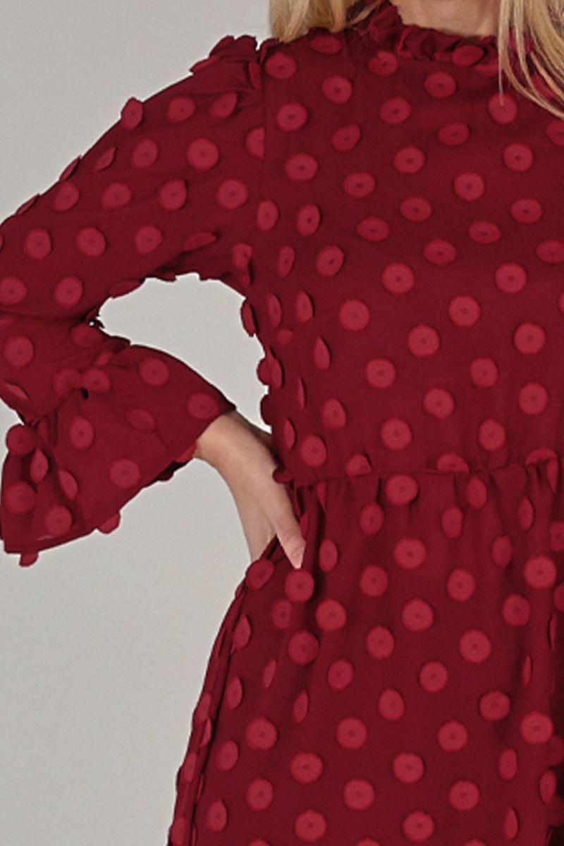 Sina elegant burgunder selskapskjole